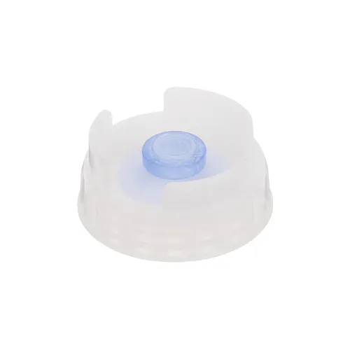 AllPoints 2801966 FIFO Squeeze Bottle Cap, Clear Plastic, Large Blue Valve, Clear/White