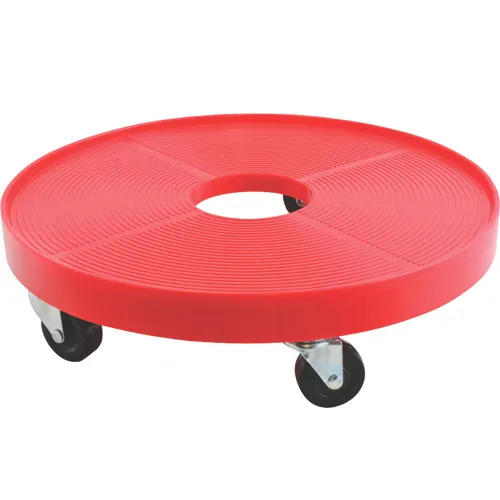 AllPoints 2801975 Utility Dolly - Steel Frame, Holds 5 Gallon Buckets, 24 in. Load, Rubber Wheels, Gray