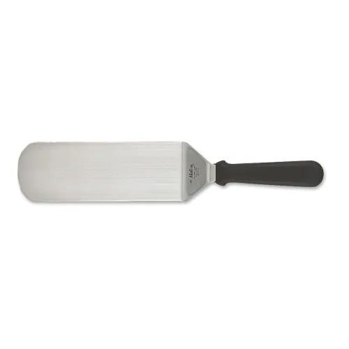 AllPoints 8011179 Stainless Steel Turner, 14" Length, 8" x 3" Blade, Black Handle, NSF Certified