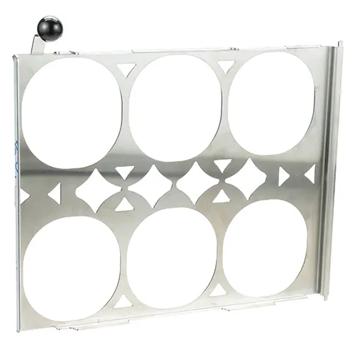 AllPoints 8012358 Egg Ring Set, Six 4" Stainless Steel Round Rings for Perfect Egg Shapes
