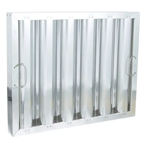 AllPoints 8014107 Exhaust Hood Filter - Baffle Aluminum Filter, 16" H x 20" W x 2" D, Commercial Kitchen Hoods