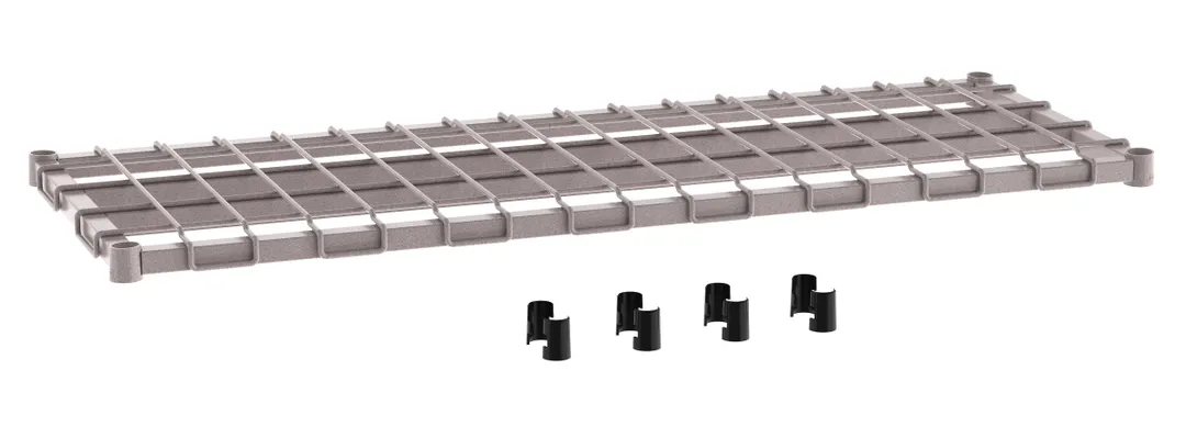 Metro 1848DRK4 Dunnage Shelf, 48" W x 18" D, Gray Epoxy Wire Deck, 1" Square Tubing, Holds 1300 lbs