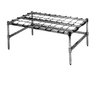 Metro HP35S Dunnage Rack with Mat, 48" W x 18" D, 14½" H, Stainless Steel, 1300‑2000 lbs, Offset Wire