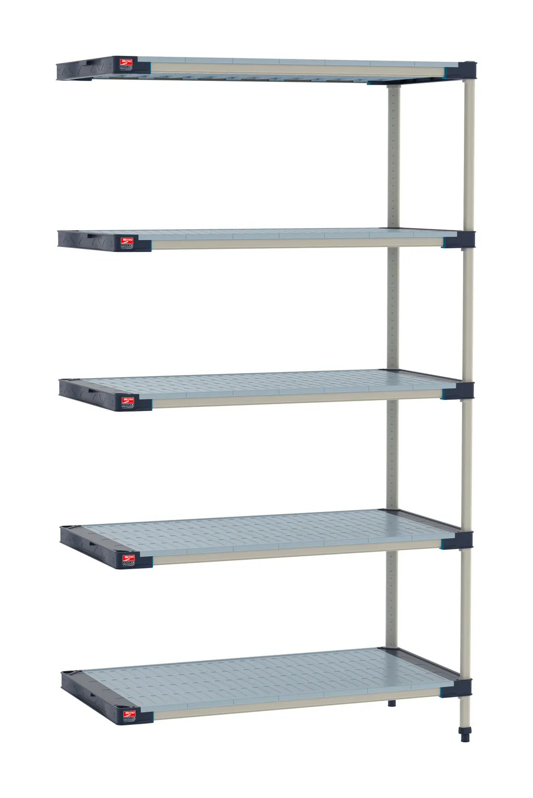 Metro M4-1830F-86-A5 Polymer Shelving Unit, 18"D x 30"W x 86"H, 800 lbs shelf, 2000 lbs unit, Microban NSF