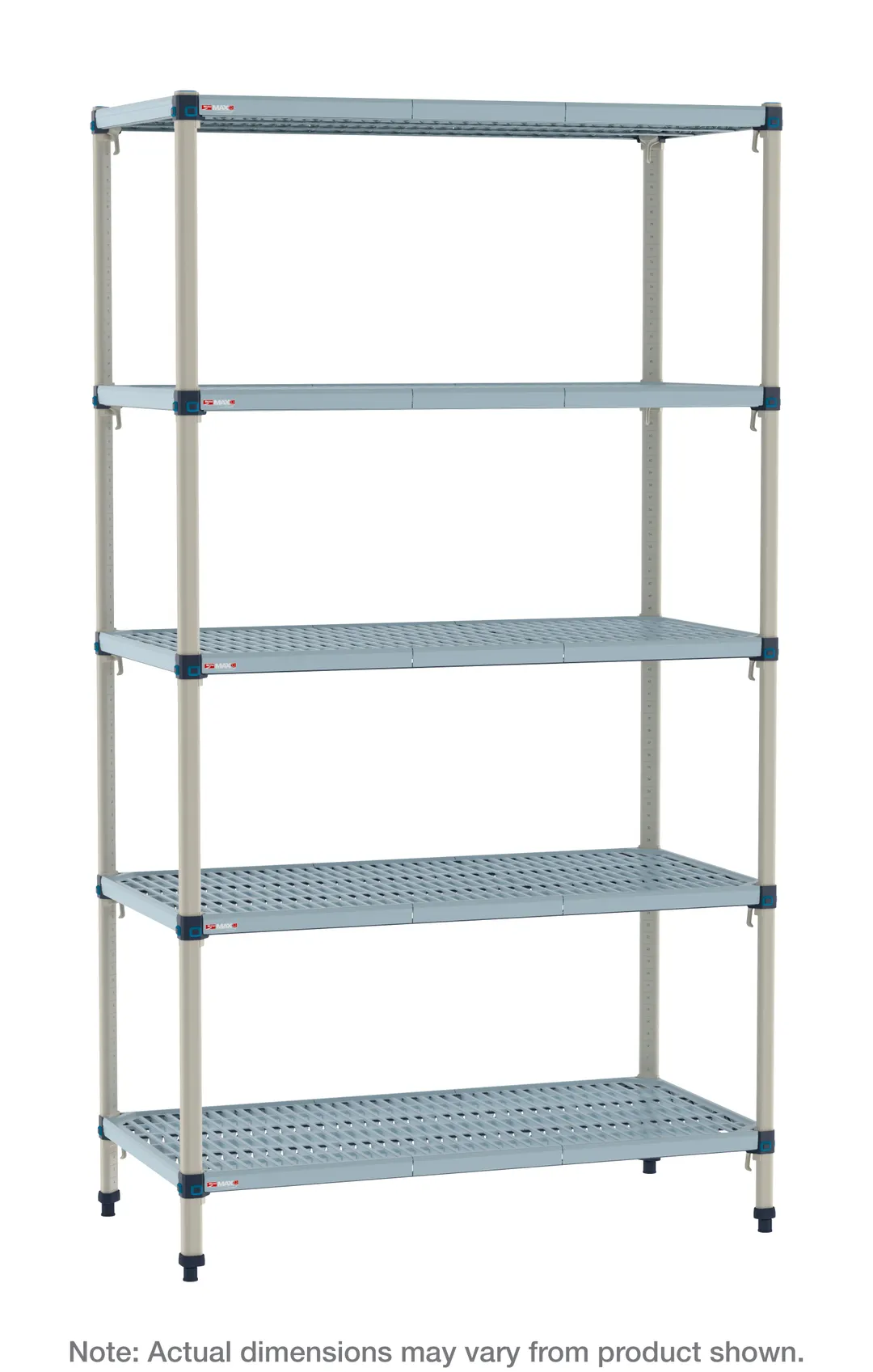 Metro MQ-2454G-86-S5 - Polymer Shelving Unit, 24"D x 54"W x 86"H, 600 lbs per shelf, 2000 lbs total, NSF