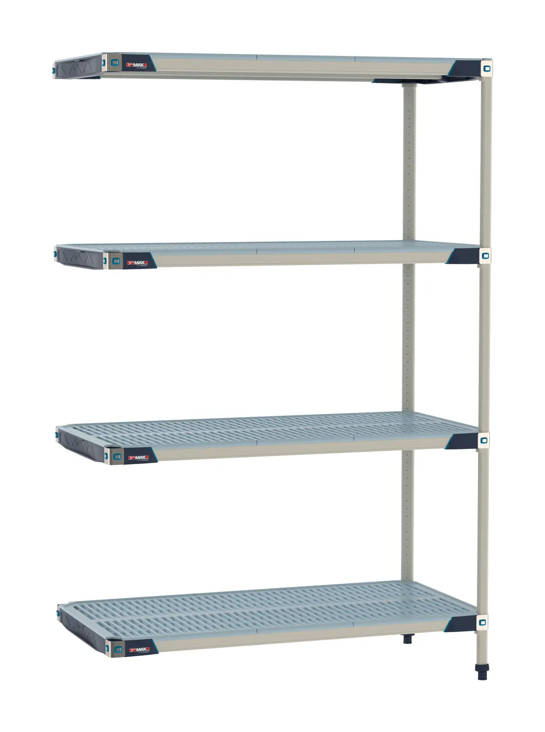 Metro MX-1854G-74-A4 - Polymer Shelving Unit, 18" D x 54" W x 74" H, 600 lbs per shelf, 2000 lbs total, NSF