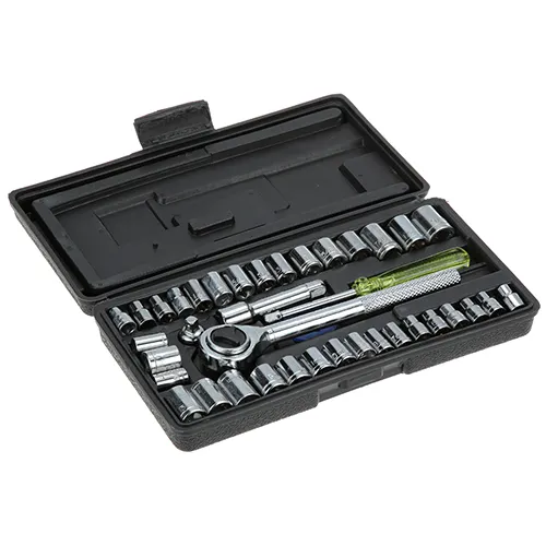 AllPoints 36556 40-Piece Socket Set, Premium Chrome Steel Hand Tools for Janitorial Maintenance