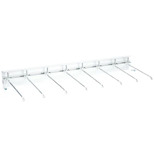 AllPoints 51280 Wall-Mount Pot & Utensil Rack, 24" Width 15‑24", 5½" Sliding Hangers, Kitchen Storage