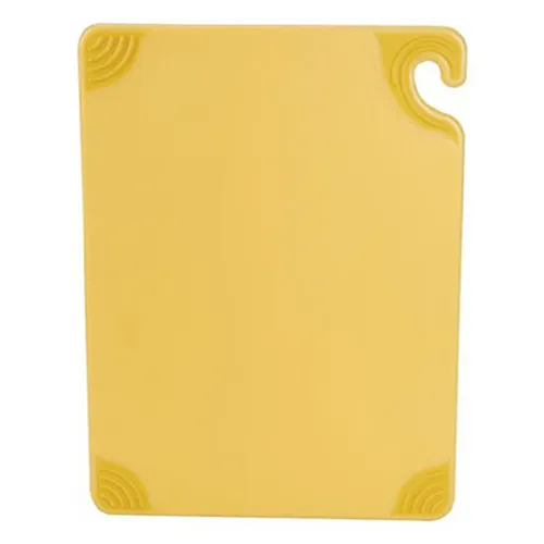 AllPoints 8121524 - San Jamar Saf‑T‑Grip Cutting Board, 15" x 20" x 1/2", Yellow Co‑Polymer, NSF