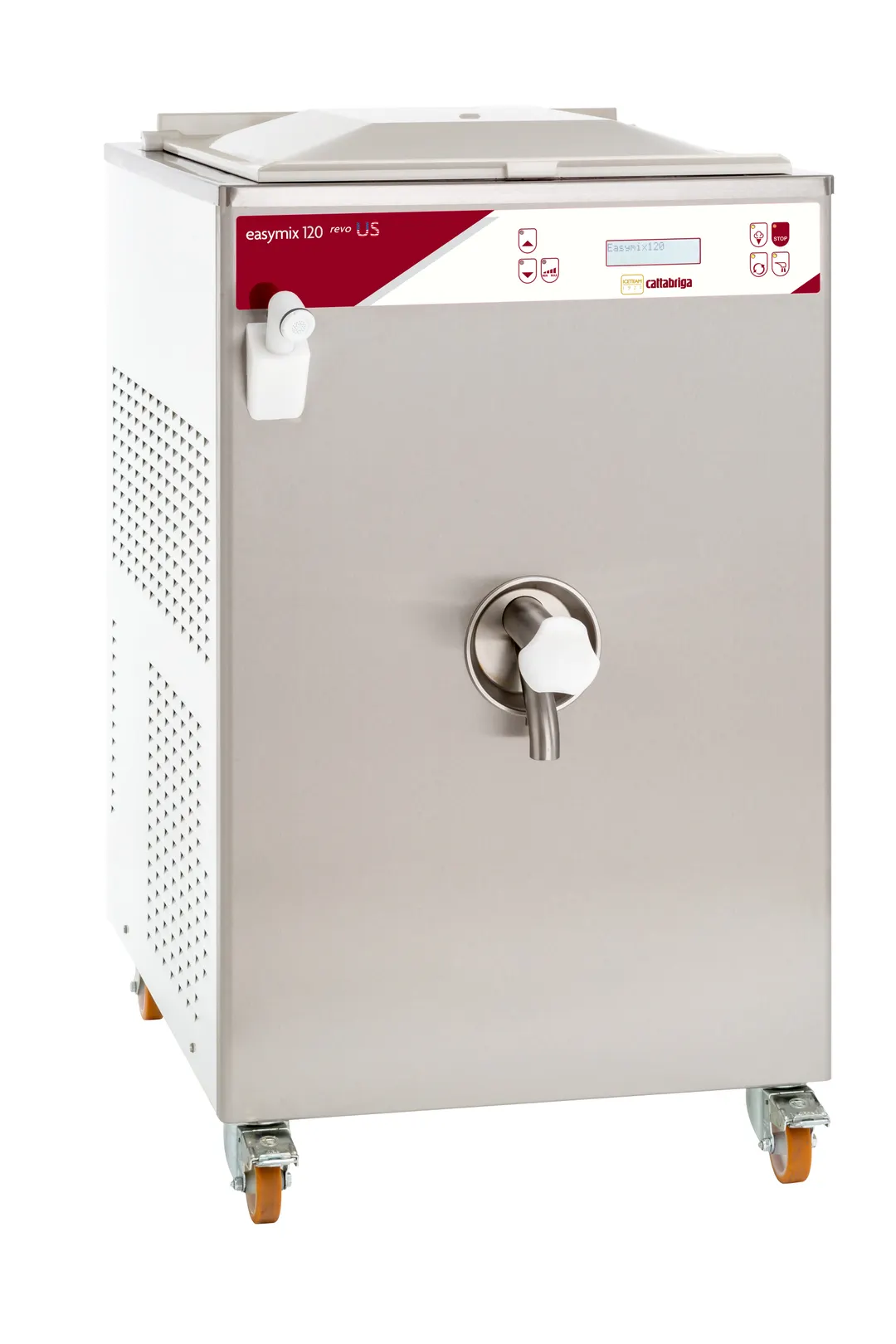 Cattabriga EASYMIX 120 REVO US Freezer/Heater, 110 L, 8 Speeds, Hot‑Gas Heat, 3 Programs, UL