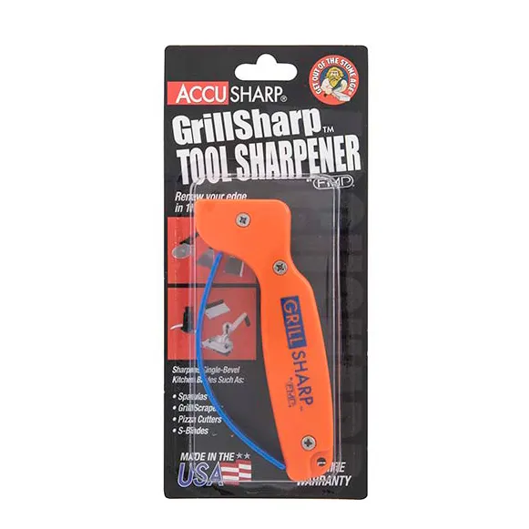 AllPoints 2802311 GrillSharp™ Sharpener, 5-5/8" x 2-3/8" x 5/8", Carbide Guard, Orange Plastic Body