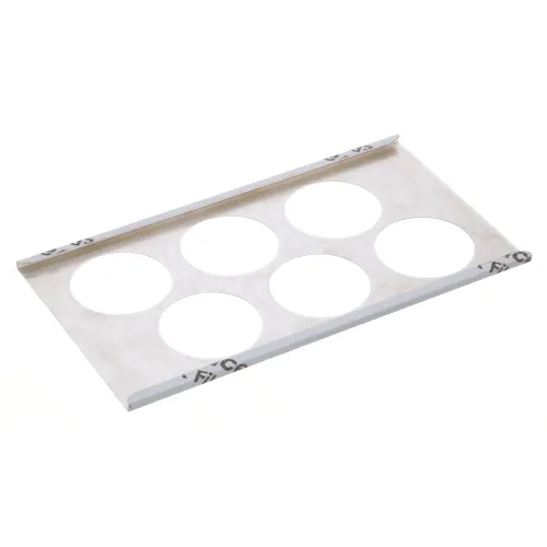 AllPoints 178779 FIFO Bottle Holder - 6 Hole, 1/3 Size Pan, Squeeze Bottle, Stainless Steel