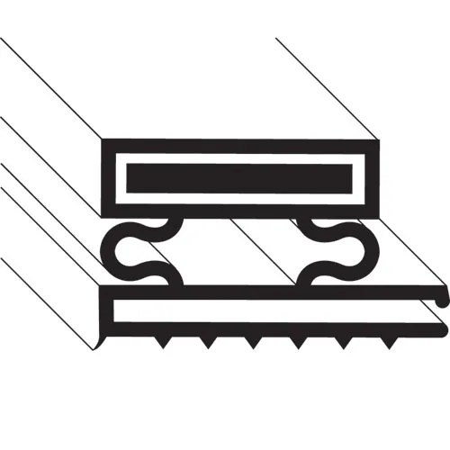 AllPoints 1271160 Refrigerator Door Gasket, 21½" x 18½" 4‑Sided Magnetic Screw‑In Vinyl, Gray Finish