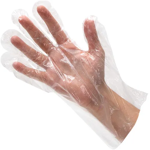 AllPoints 1331023 Disposable Gloves - Clear Polyethylene One Size Fits All Finish - 1/Box