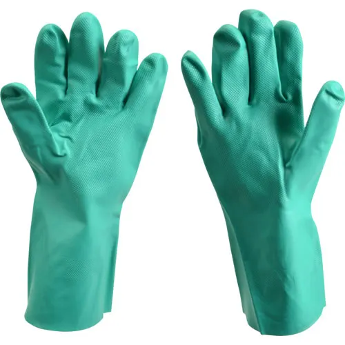 AllPoints 1331350 - 13" Dishwashing Glove, One Size, Rubber Material, Green Color - 1 Pair