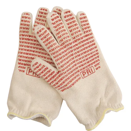 AllPoints 1331480 Oven Glove, 12" Cotton Terry, White, Heat to 500°F, Certified - 1 Pair