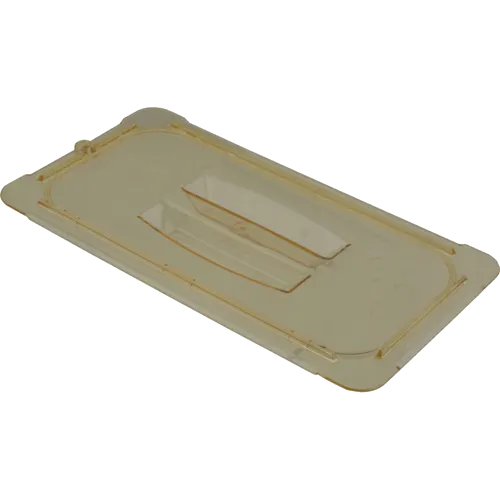 AllPoints 1331707 Carlisle Food Pan Lid, 1/3 Size Handled Amber Polycarbonate Cover