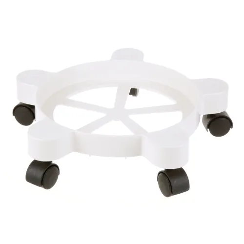 AllPoints 1331797 Utility Bucket Dolly, 5 Gallon White Plastic, General Purpose Heavy-Duty Transport Cart