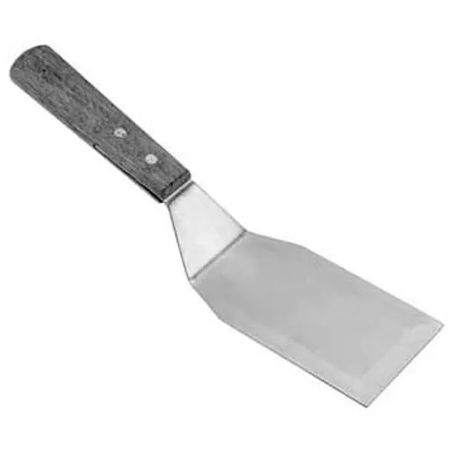 AllPoints 1371003 - 11"5' Hamburger Turner, 5" Blade x 2" Width, Wood Handle, Stainless Steel