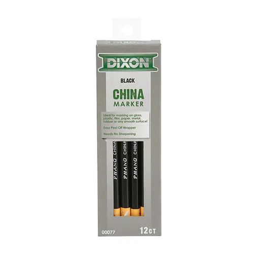 AllPoints 1391063 China Thin Black Marker, Fine Point, 0.5" Length - 1/Box