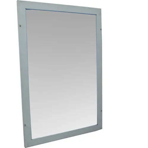 AllPoints 1412182 Mirror Shield, 18" x 30" Plexiglass, Blue, Hotel Room Mirror - 5/Pack