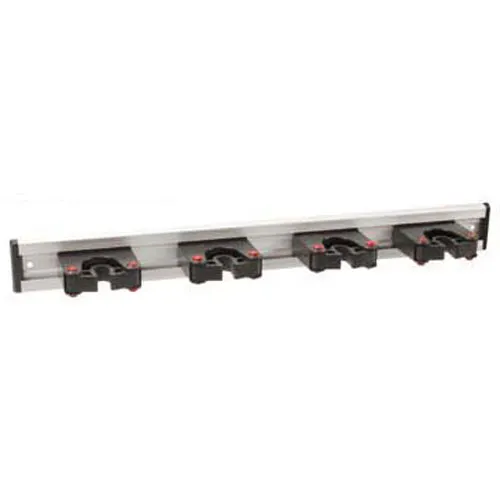 AllPoints 1591144 Mop Broom Holder, 20" Aluminum Holder with Sliding Brackets and Hardware