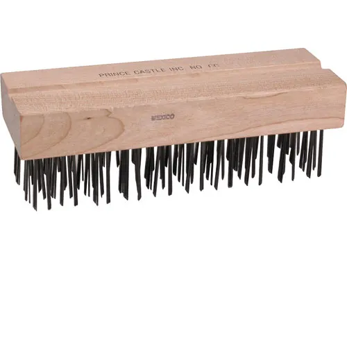 AllPoints 1711196 Prince Castle Charbroiler Brush, Coarse Bristle Grill Brush, 12" Steel Handle