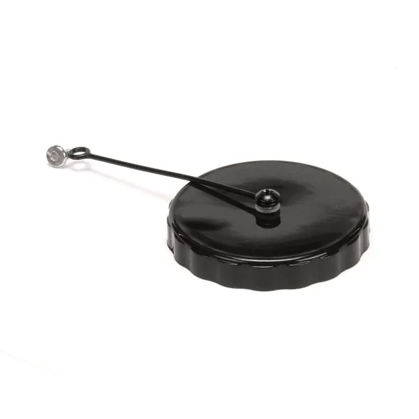 AllPoints 1781098 Beverage Server Lid Cap with Spring Screw, Black Plastic Construction, Durable Seal