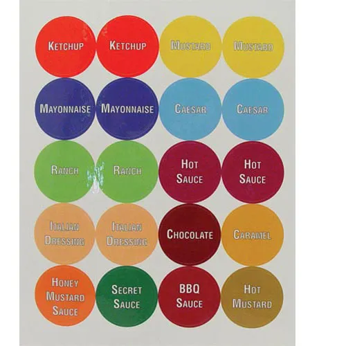 AllPoints 185653 FIFO Cap Labels for Squeeze Bottle Caps, Single Sheet of 24 Labels – Cap Labels