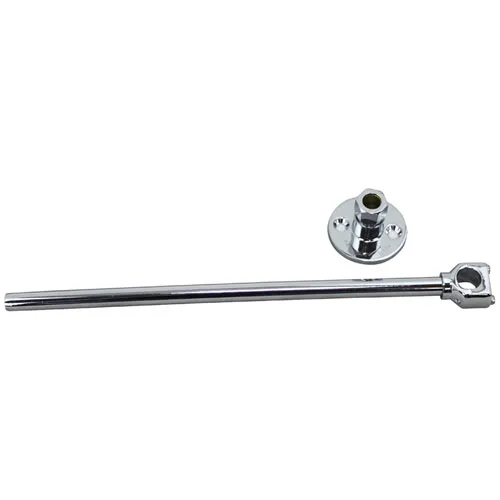 AllPoints 19330 Wall Bracket – 12" Epoxy‑Coated Silver Shelf Support, Cut‑to‑2" Adjustable, Includes Screws