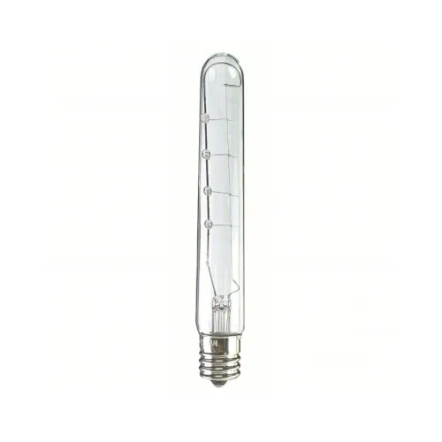 AllPoints 25528 Incandescent Bulb, 5-1/4" L x 7/8" OD, Intermediate Base, Clear Silicone, 130V 40W