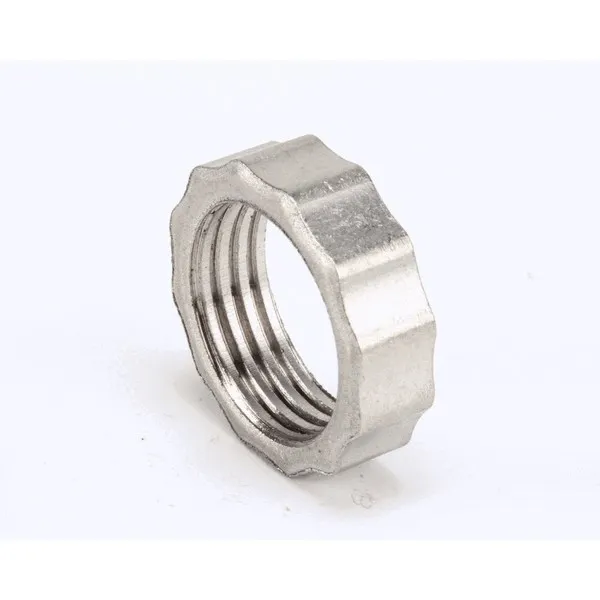 AllPoints 261971 Locking Ring Discharge Nut, 7/8" OD, 5/8-18 Thread, 1/4" Thick Stainless Steel