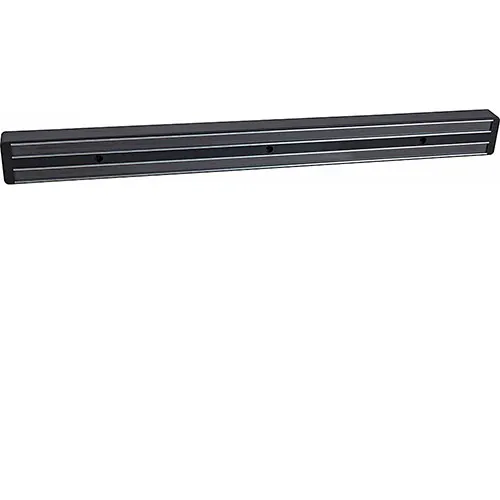 AllPoints 51212 Magnetic Knife Rack 18" Black Plastic, Includes Screws & Anchors, Hold for Knives