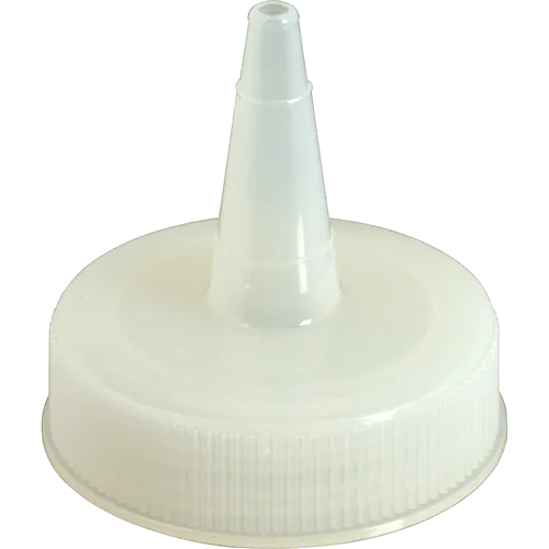 AllPoints 58804 Squeeze Bottle Cap, 38mm White Clear Standard Top, Single Tip Design