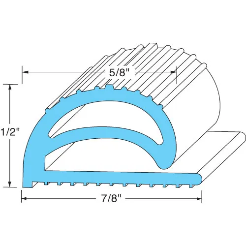 AllPoints 741000 Compression Refrigerator Door Gasket, Per Foot, Rubber Seal for Commercial Units