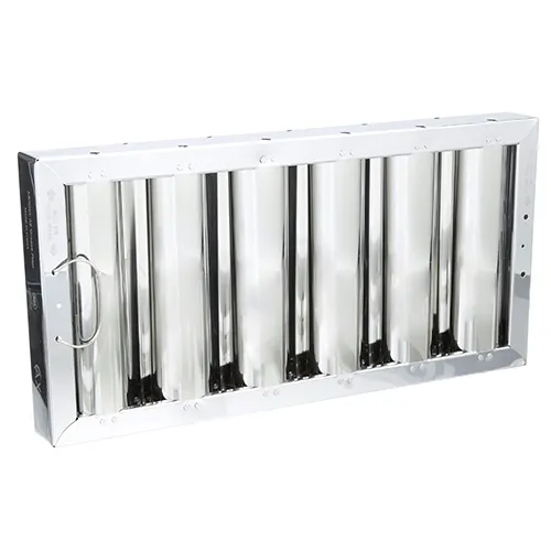 AllPoints 8014136 Baffle Exhaust Hood Filter, Stainless Steel, 10" H x 20" W x 2" D, Kitchen Grease
