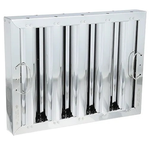 AllPoints 8014138 Exhaust Hood Filter - 12" H x 16" W x 2" D Baffle Stainless Steel Kitchen Filter