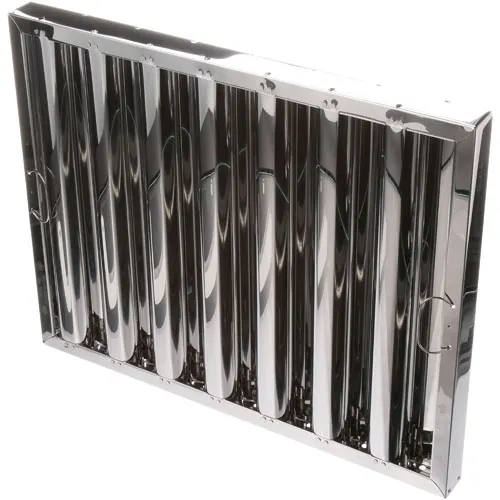 AllPoints 8014164 Commercial Kitchen Exhaust Hood Filter Type6 Baffle Stainless Steel 20" H x 25" W x 2" D S/S