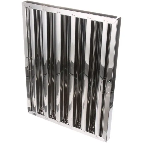AllPoints 8014170 Baffle Exhaust Hood Filter, Stainless Steel, 25" H x 20" W x 2" D, Commercial Kitchen