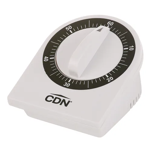 AllPoints 81310 Mechanical Kitchen Timer, 2‑5/8" Diameter Face, Countdown Feature, Metal Build