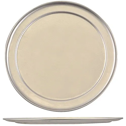 AllPoints 85571 Pizza Pan – 10" Round Commercial Pan, 18‑Gauge Aluminum, Wide Rim Solid Construction