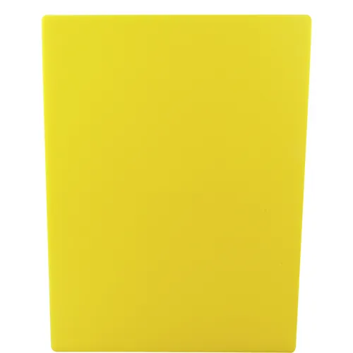 AllPoints 86142 Plastic Cutting Board - 18" x 24" x 0.5" Yellow Non‑Skid, Non‑Absorbent Plastic