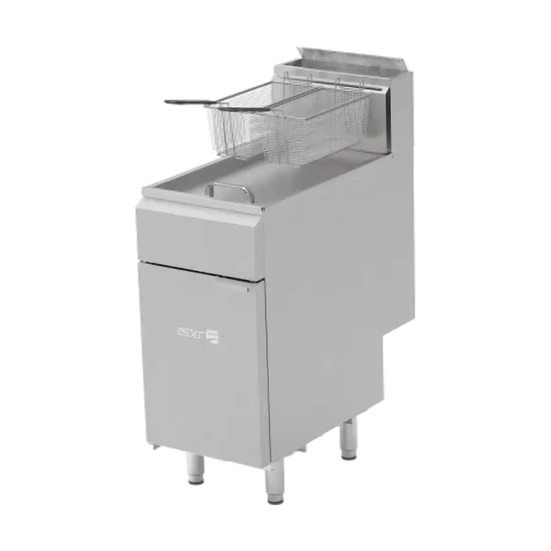 Asber AEF-4050 FT 15" Floor Model Gas Deep Fryer, Full Pot, Liquid Propane, 50 Ibs, 90.000 BTU
