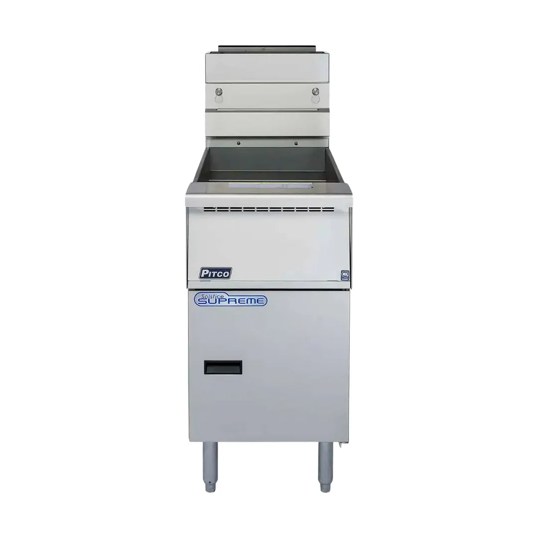 Pitco SSH55R-2FD Floor Model Multiple Battery Gas Deep Fryer, NG/LP, 100 Ibs Capacity, 200,000 BTU