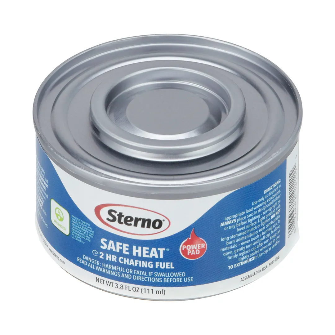 Sterno 10112 Safe Heat Chafing Fuel, Wick, 2 Hr Burn, UL‑Validated, SFI Packaging - 72/Case