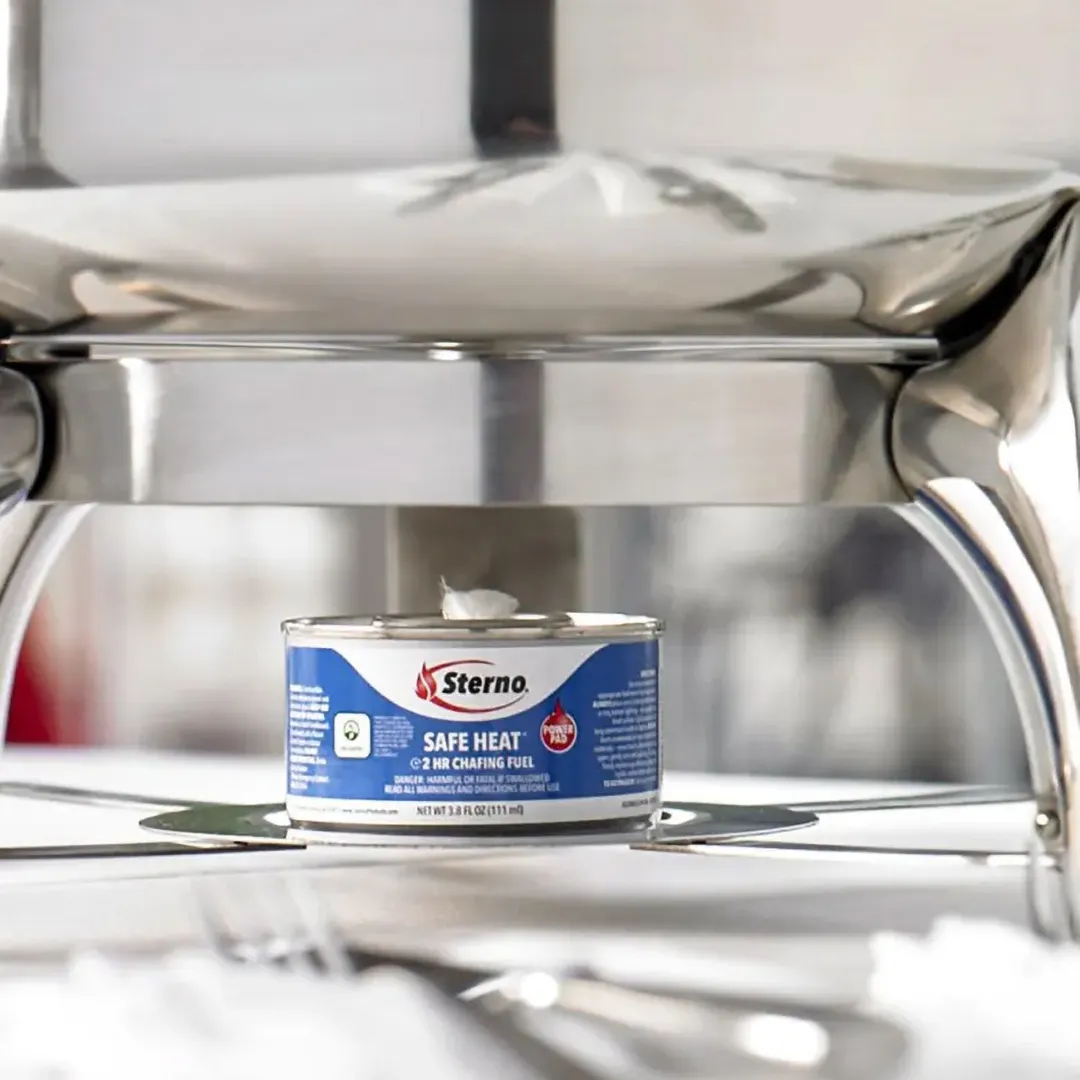 Sterno 10112 Safe Heat Chafing Fuel, Wick, 2 Hr Burn, UL‑Validated, SFI Packaging - 72/Case
