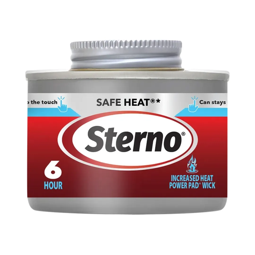 Sterno 10370 Safe Heat Chafing Fuel, Wick Type, 6 Hr Burn Time, UL‑Validated, SFI Compliant, 24/Case