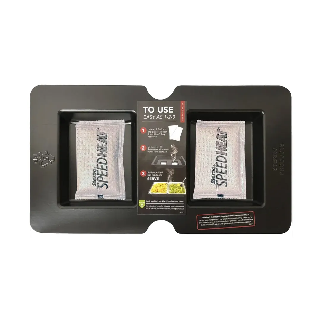 Sterno 15200 SpeedHeat Flameless Food Warming Packets, Water‑Activated Heat for Catering - 1/Case