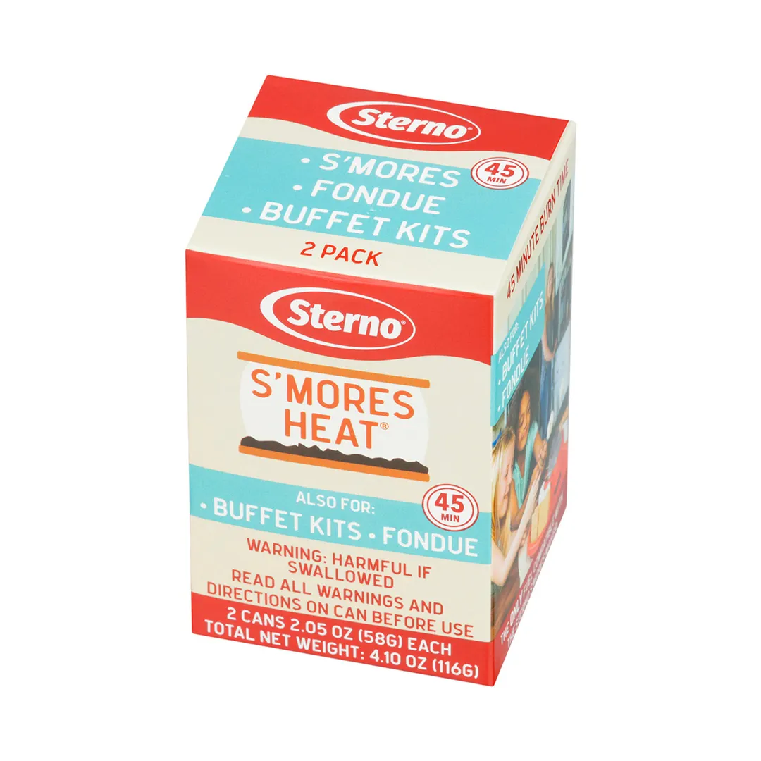 Sterno 20262 S'Mores Heat Can, 45‑Minute Gel Fuel, Ethanol, Smart Indicator - 12/Case