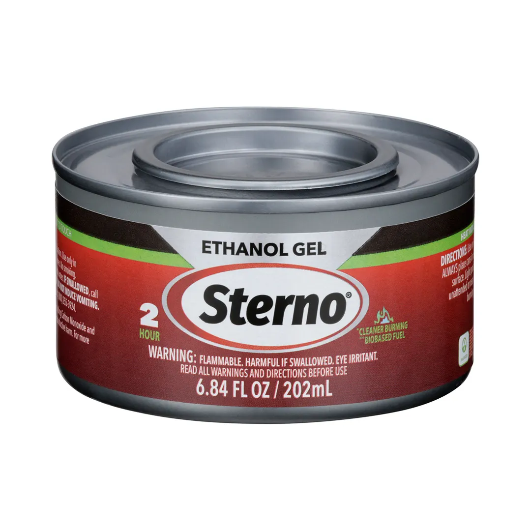 Sterno 20612 - Ethanol Gel Chafing Fuel, 2-Hour Burn, UL-2997 Certified, USDA Biopreferred, - 72/Case